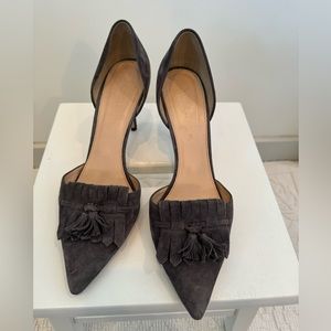 Size 9 women’s J. Crew, charcoal gray, suede leather, 3 inch heels